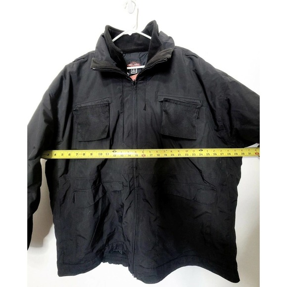 Tru Spec 3 In 1 Weathershield Black Tactical Jacket NEW Size 3XL Fleece Lined - Picture 7 of 12